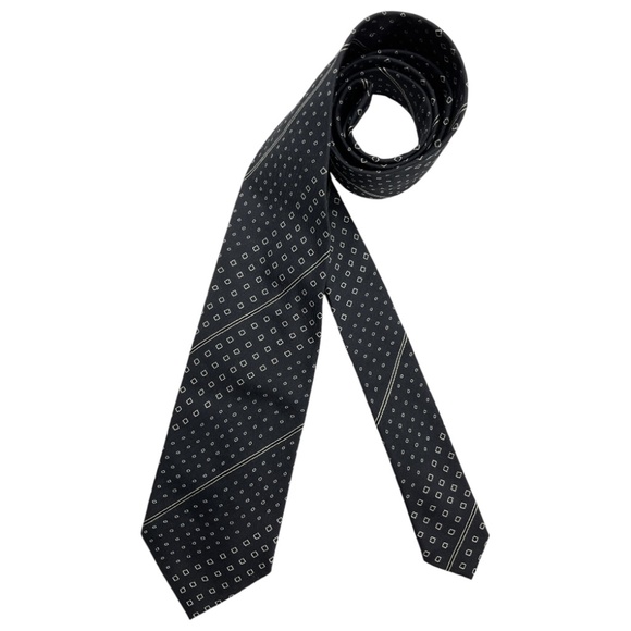 Paul Smith Other - PAUL SMITH Black Geometric Silk LUXURY Tie ITALY